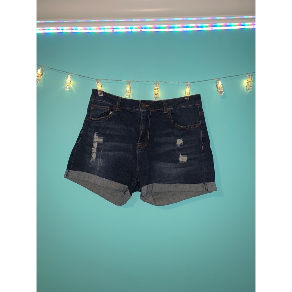 Distressed Ripped Jean Shorts